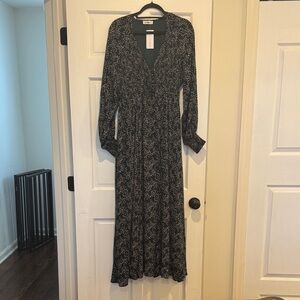 Baltic Born Anya Green Floral Long Sleeve Maxi Dress